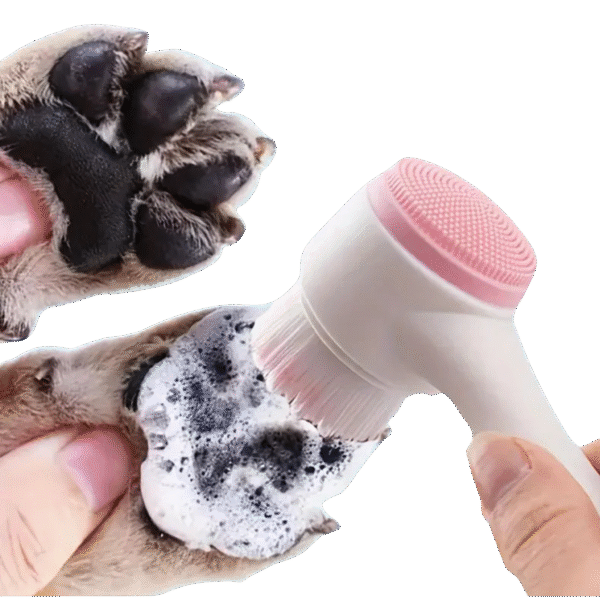 Silikoninis augintinio letenų valiklis ir masažinis šepetys