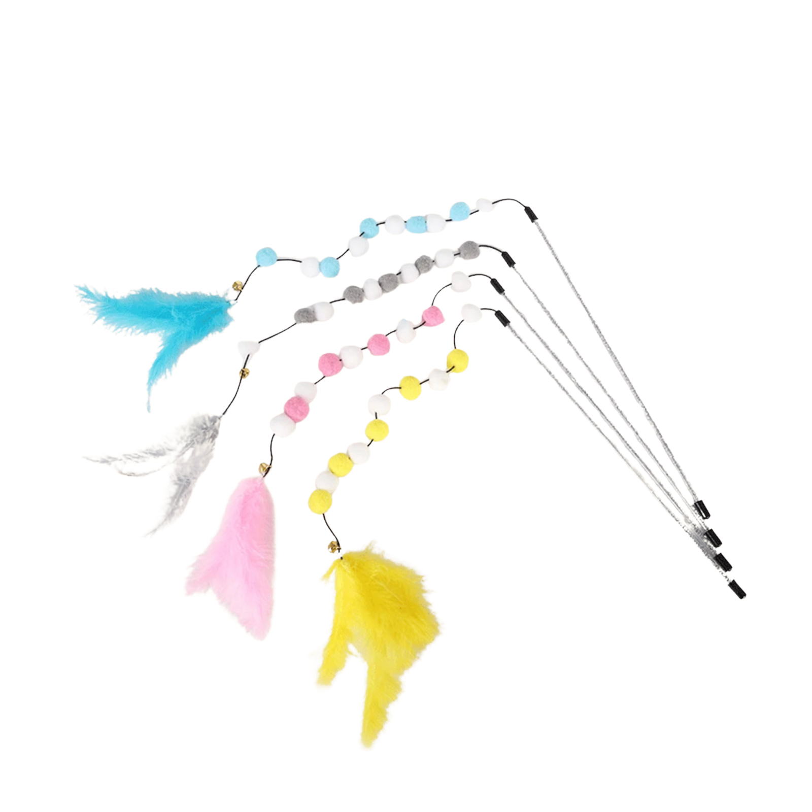 Šokliukai – kamuoliukai katėms su plunksnomis