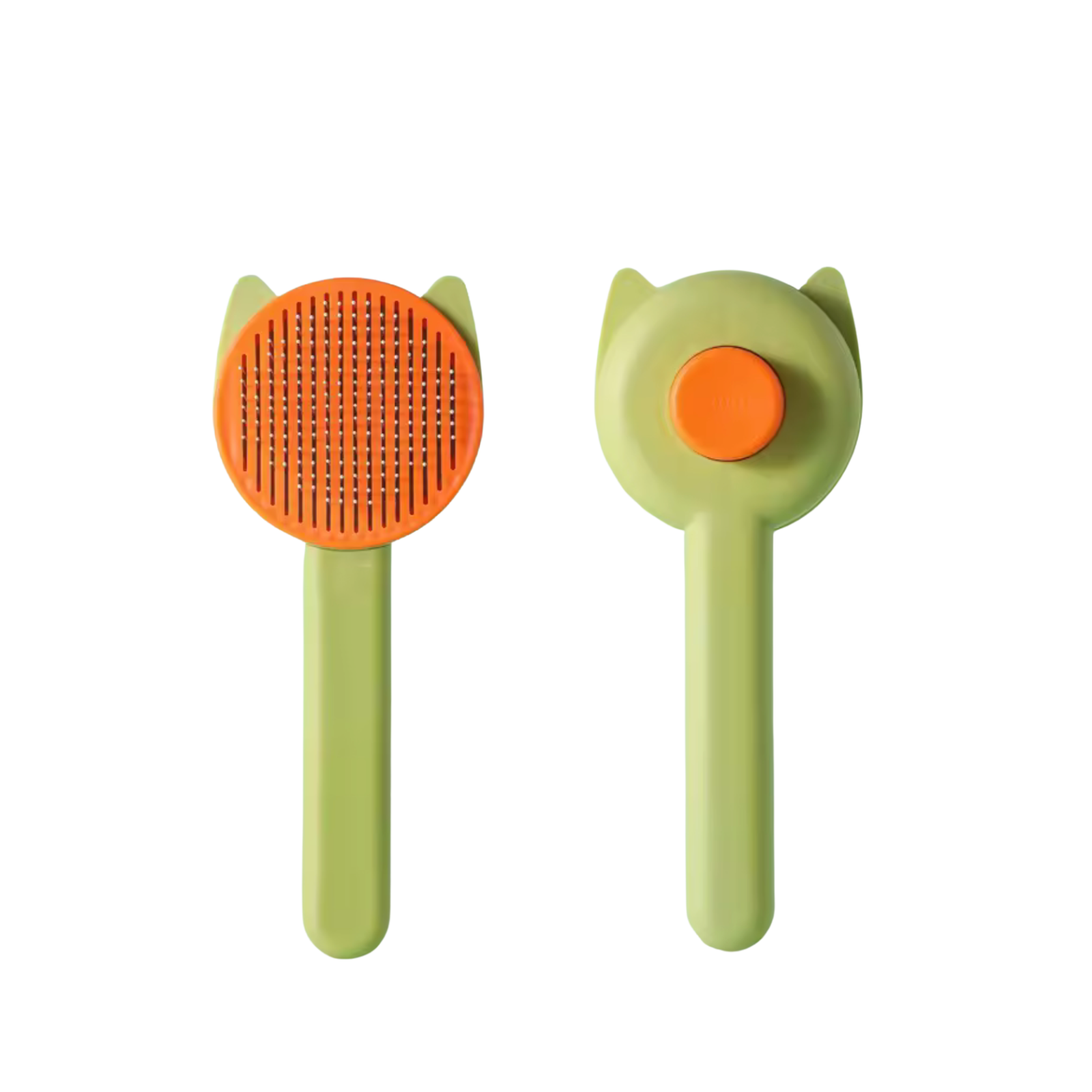 Šepetys katėms ir šunims su vieno mygtuko plaukų šalinimo funkcija