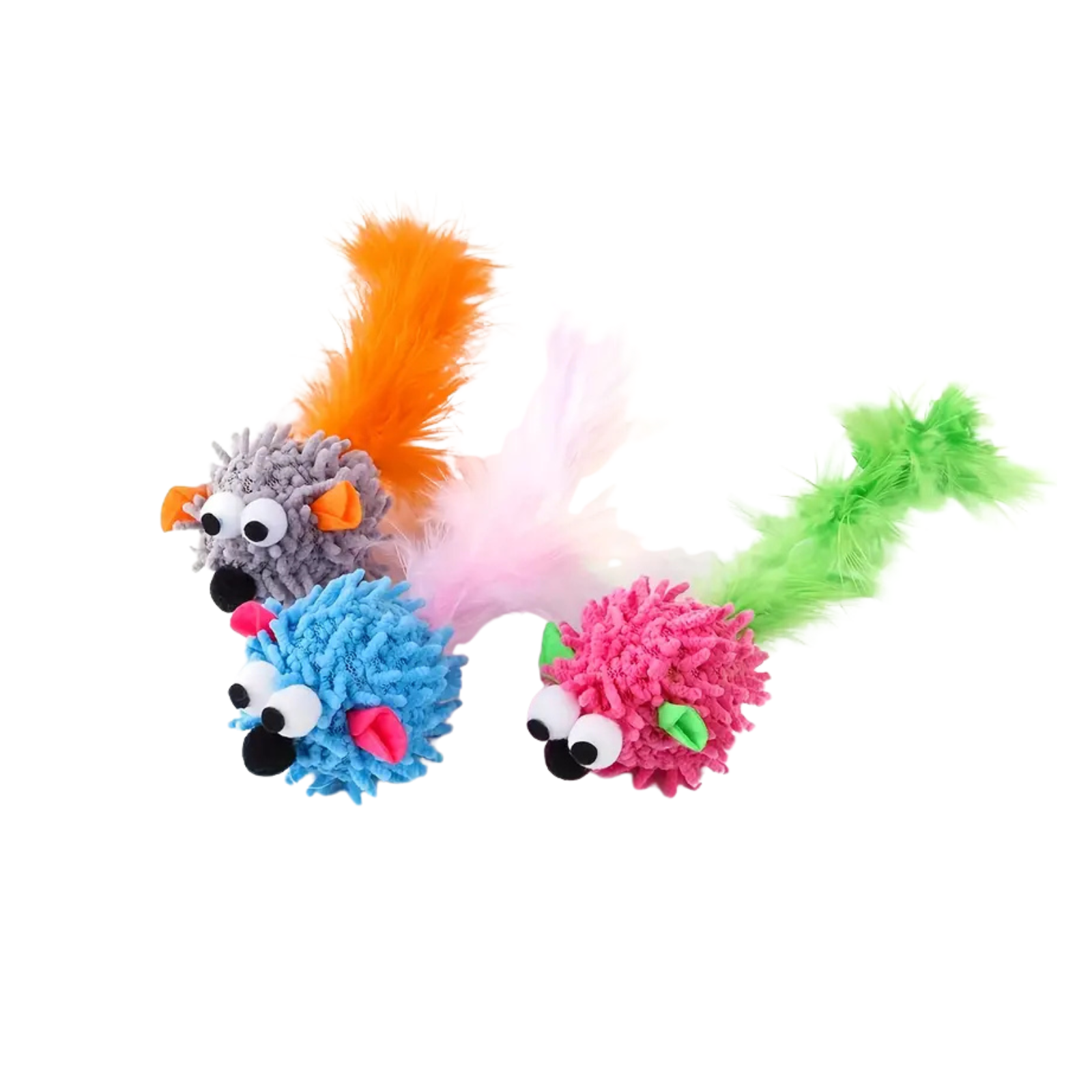 Žaislas katei – pliušinė pelė su uodega - Image 2