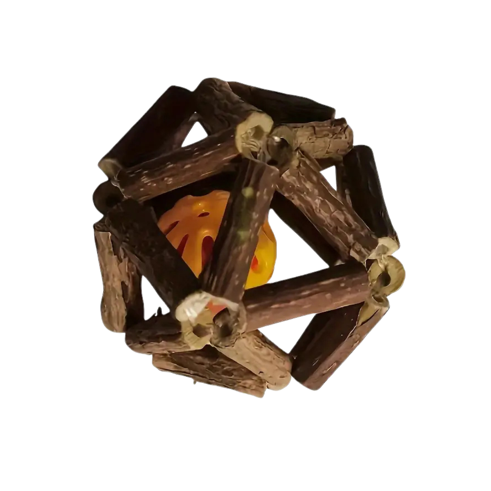 Kamuoliuko formos ratano žaislas su varpeliu