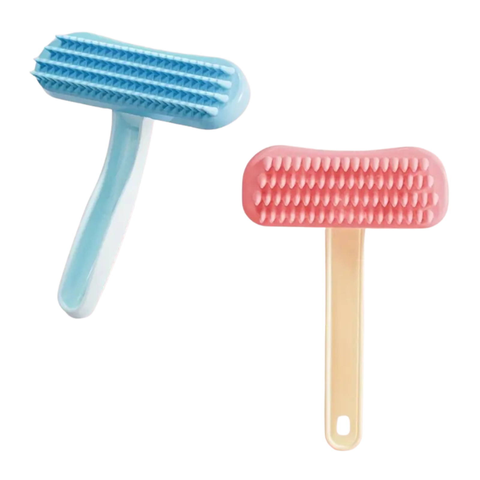 Švelnus silikoninis šepetys su širdelės formos galvute