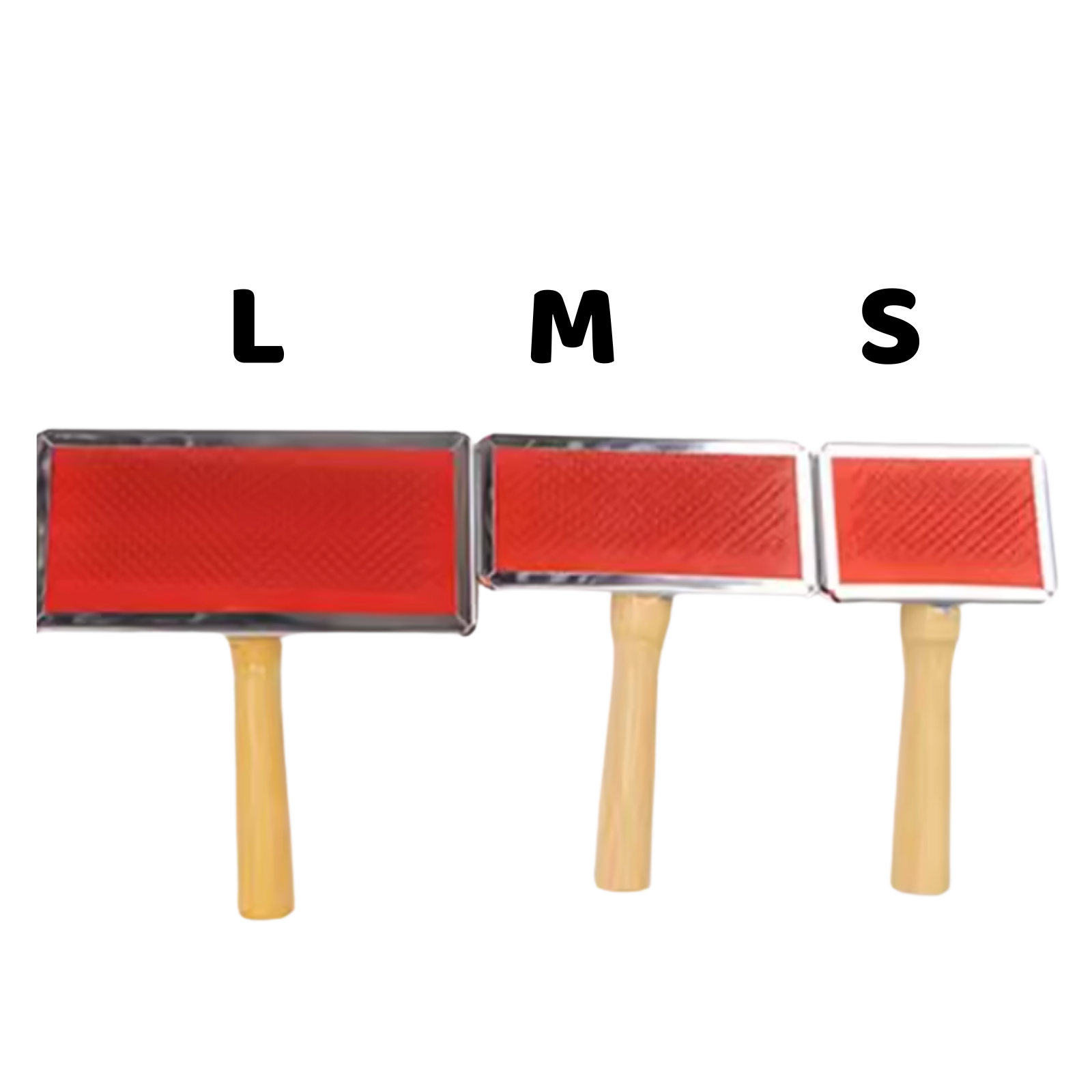 Klasikinis profesionalus slicker šepetys su medine rankena - Image 2