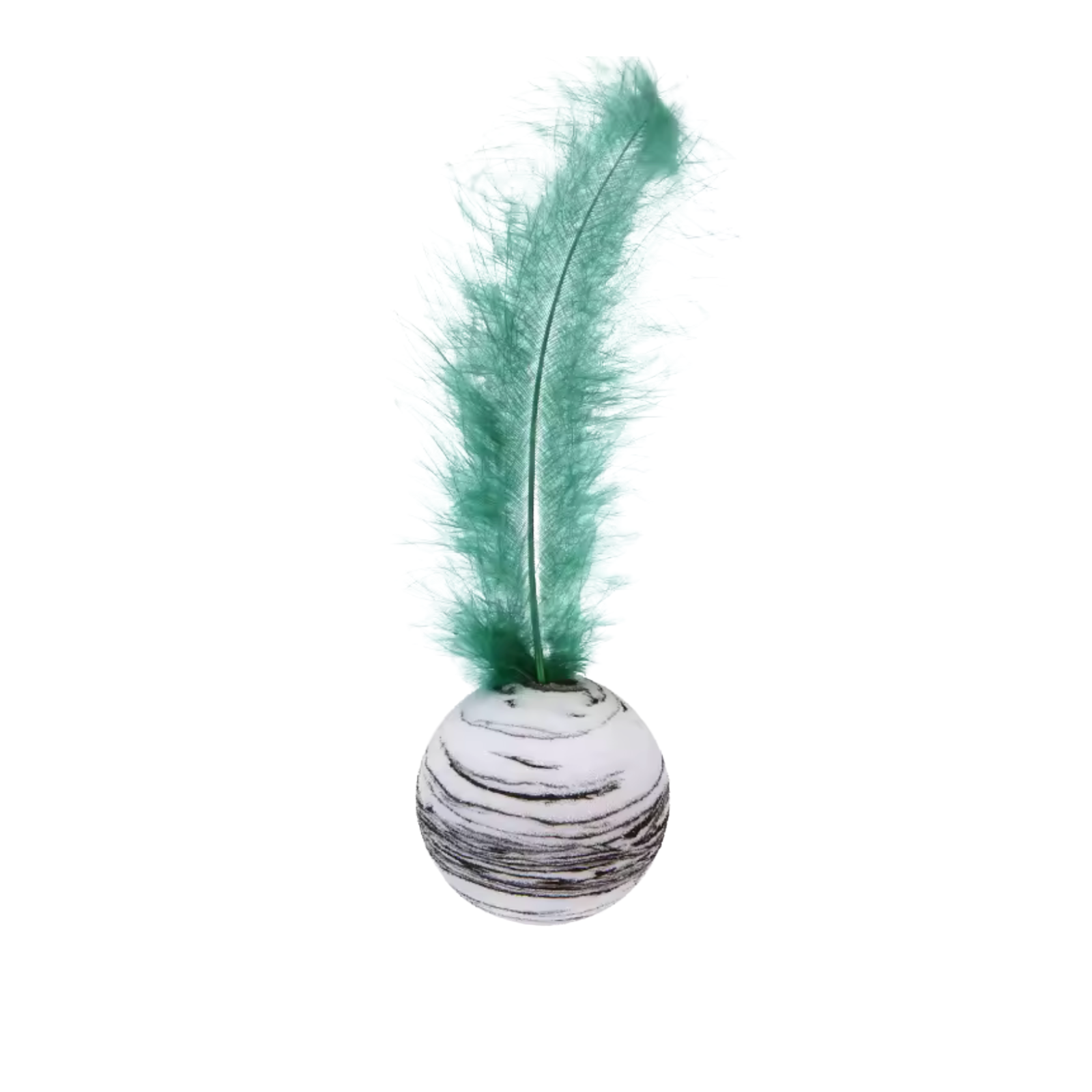 Plunksnų kamuolys žaidimui katėms