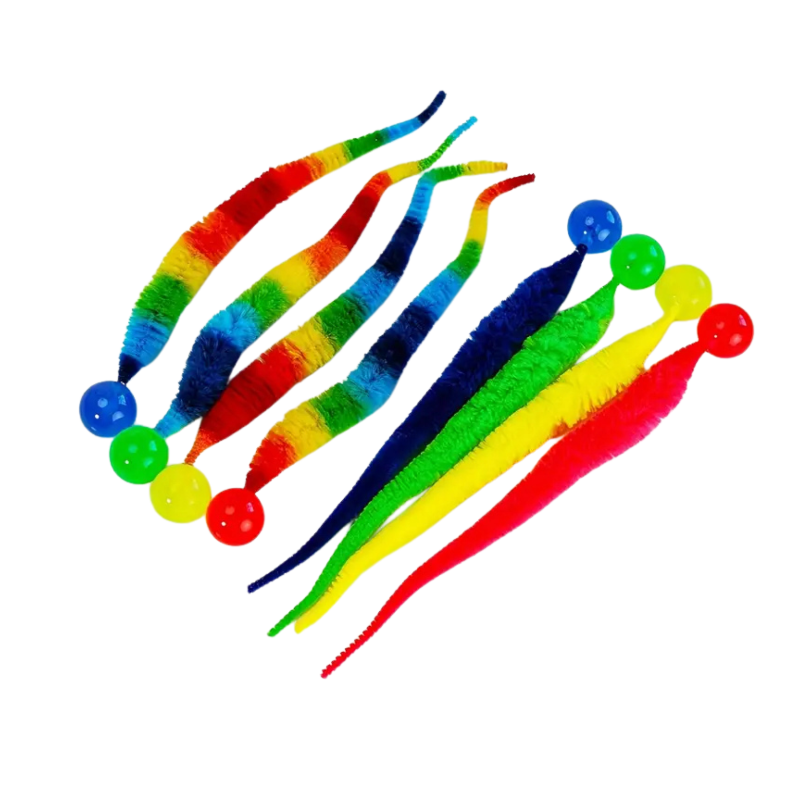 3 vnt. spalvingų švytinčių kačių žaislų