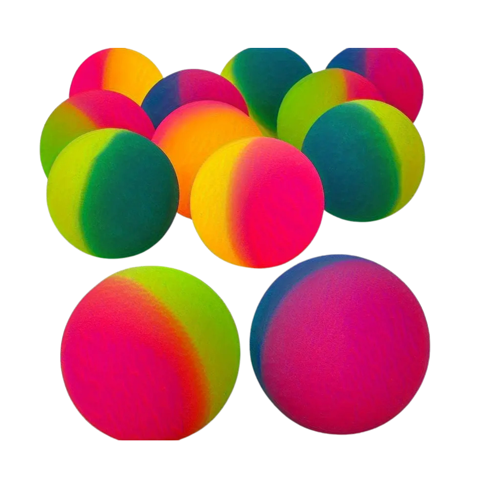 Vaivorykštiniai guminiai kamuoliukai, 5 vnt.